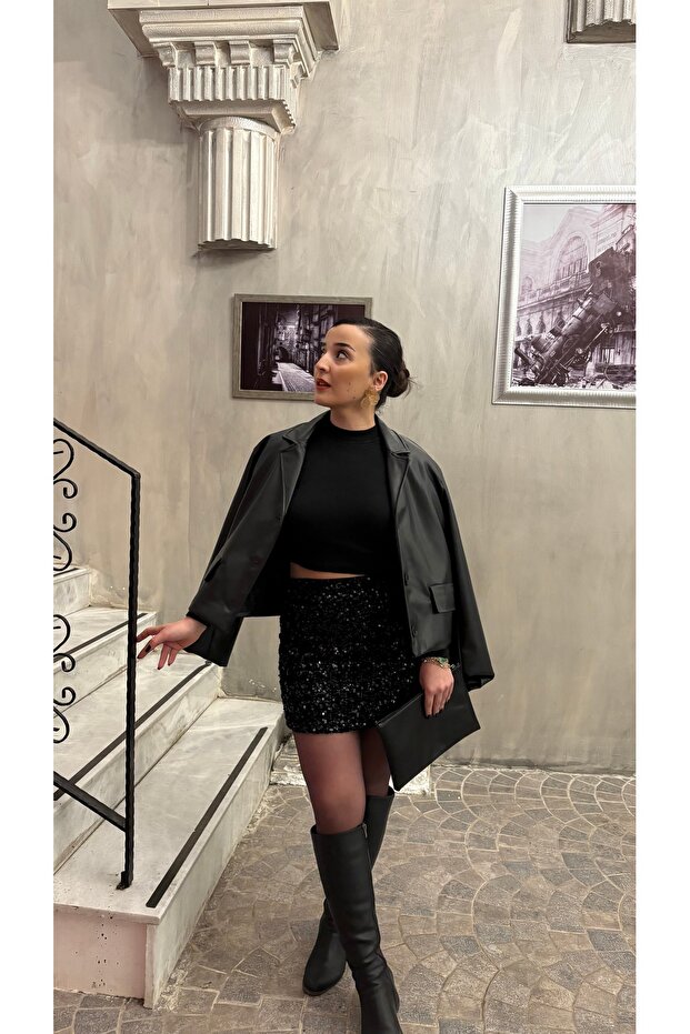 Siyah Pullu Etek - 2