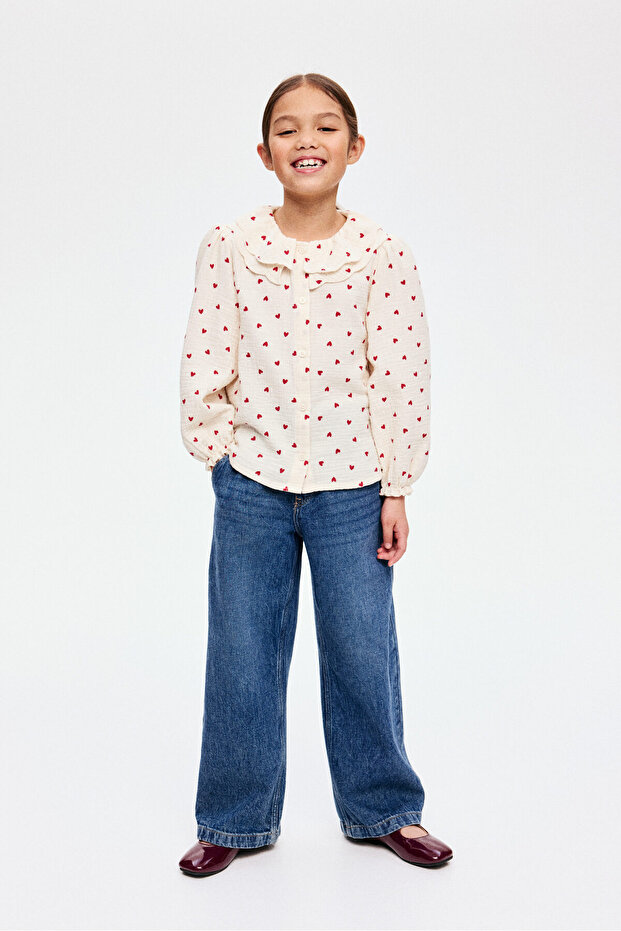 Baskılı ve Pamuklu Bluz - 2