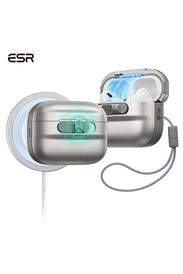 سماعات AirPods Pro 3 (2025) مع تقنية Pulse FlickLock ™ حافظة مغناطيسية