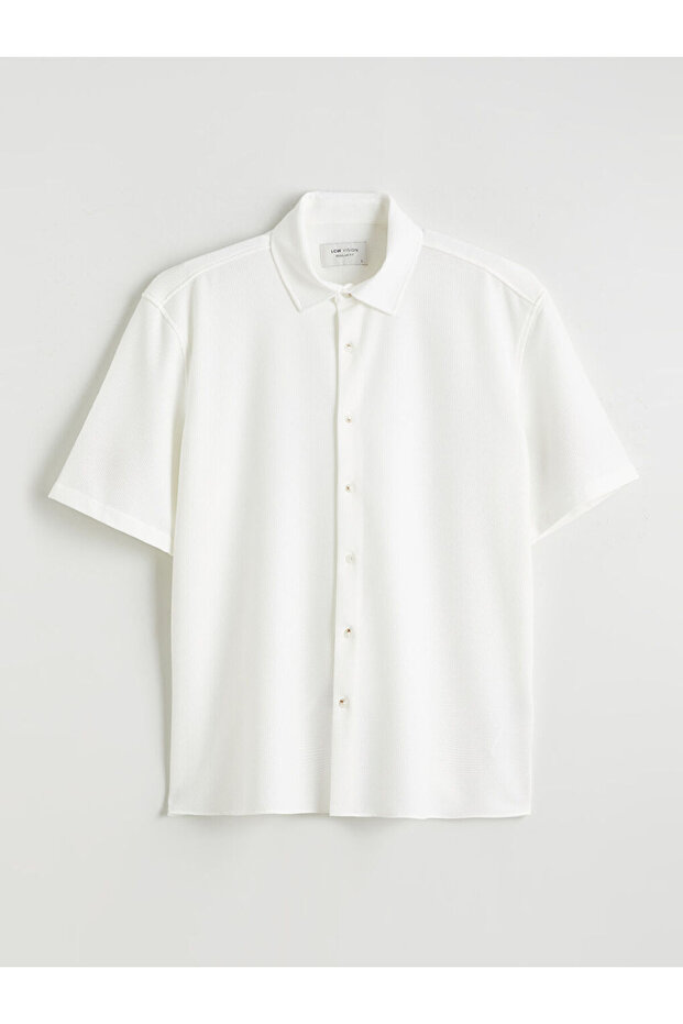 Ecru Regular Fit Men's Shirt from Plus-Store