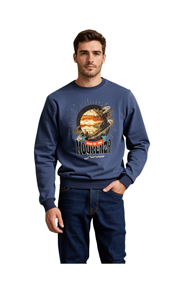 Füme Baskılı Sweatshirt