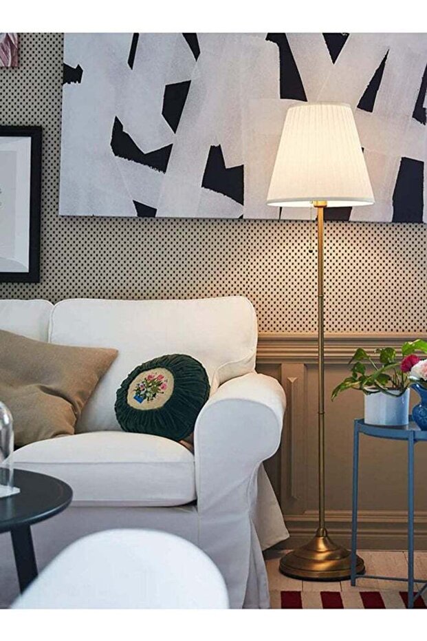 Floor Lamp With Warm Light 15 Watt Combination Multicolour 155x36cm