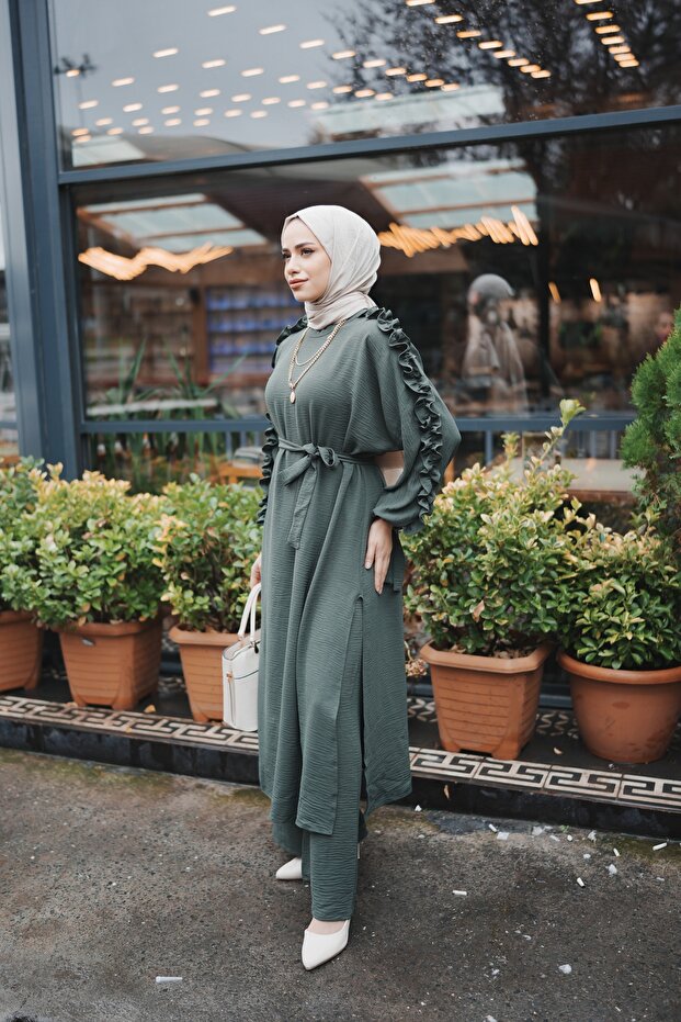 طقم ميلا المزدوج المكشكش - 5