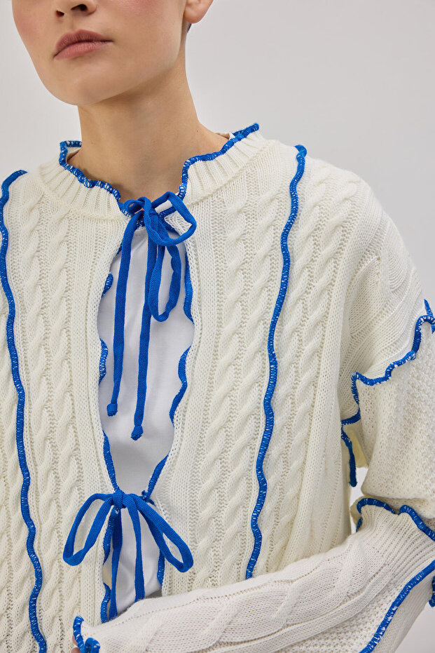 KONTRAST BİYELİ TRİKO HIRKA - 3