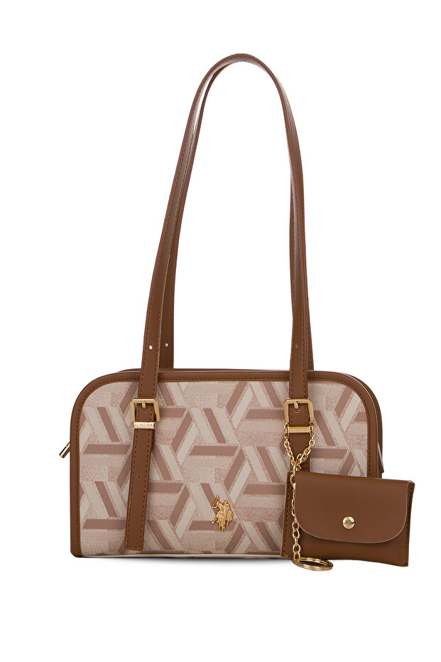 Light Beige-Tan Women's Shoulder Bag Us26102