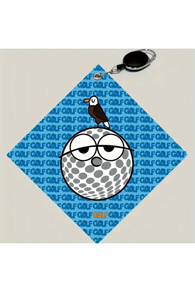 ROYAL BLUE New High Quality GolfTowel Fashionable and Unique Double SidedPrint Telescopic Hook Quick