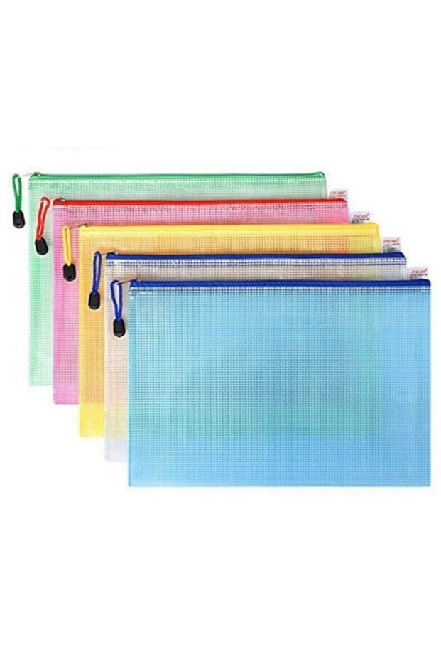 A5 10pcs 5PCS/10PCS/20PCS Transparent File Bags Pvc Grid Zipper Bags A4 A5 Document Bags Grid Bags