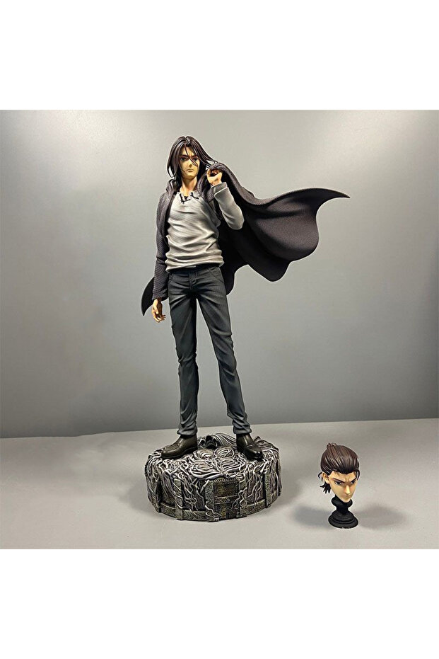 30CM 30cm Attack On Titan Gk Chikara Eren Jaeger Double Headed Statue PVC Action Figure Anime Figure