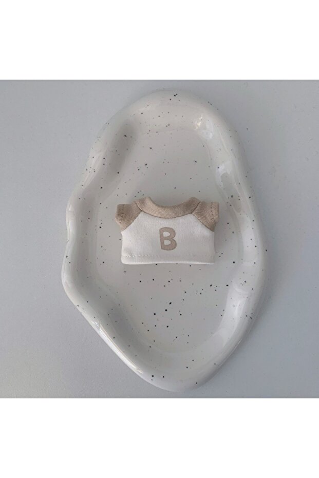 No Doll B Cute Set For 10.5cm Mini Labubu Pin For Love Series Clothes A-Y letters Alphabet T-shirt T