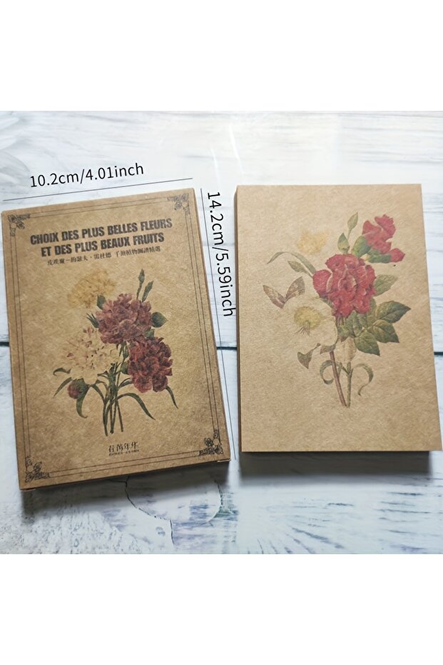 A001 24pcs Vintage Rose Carf Postcards - Add A Touch Of Elegance To Your Greetings!
