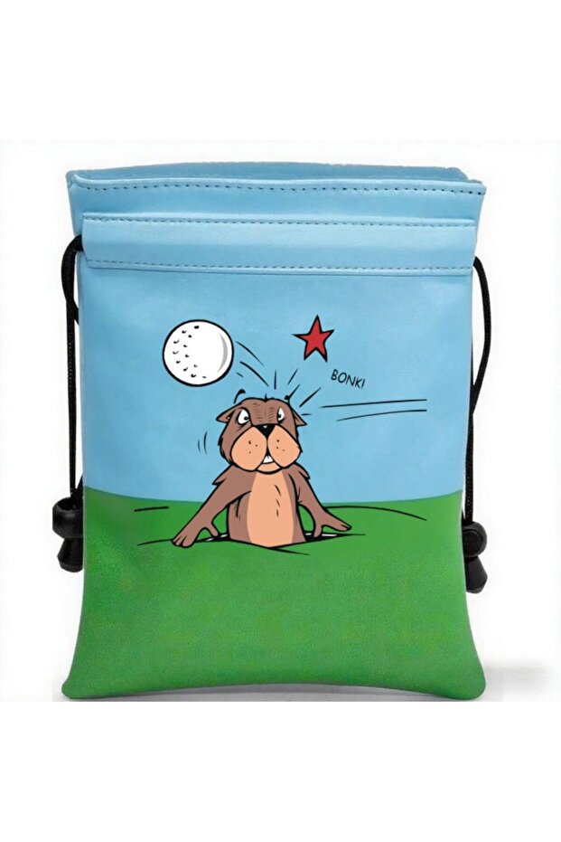 SKY BLUE Golf Tee Pouch with Drawstring Golf Ball Handbag Portable Golf Accessories for Men Women Un