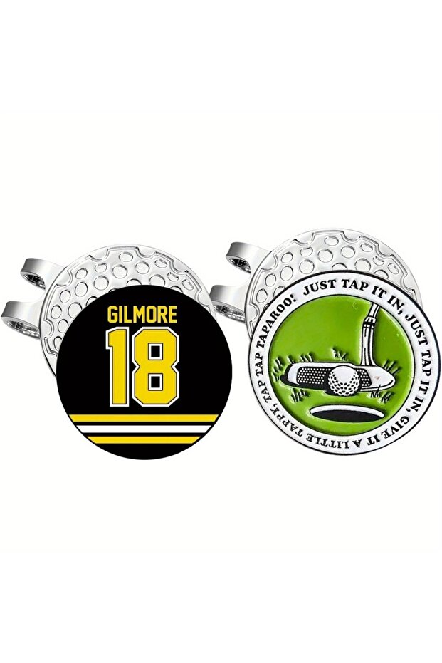 black 2 counts Happy Gilmore Golf Ball Markers Hat Clips Golf Accessories for Men Father Golf Ball S