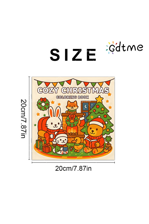 MULTI COZY CHRISTMAS Coloring Book -Thick Paper for Adults Teens - Stress Relief Creative Cute Draw