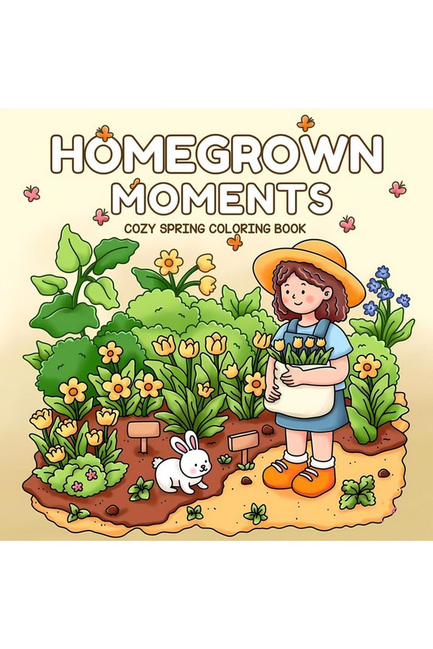 MULTI HOMEGROWN MOMENTS: Coloring Book for Adults Featuring Cute Cozy Daily Activities for Relaxatio
