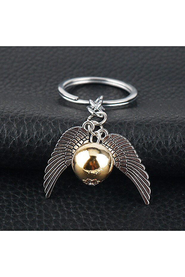 Silver Creative Small Gift Wings Keychains Car Accessories Men's and Women's Keychains Accessories T
