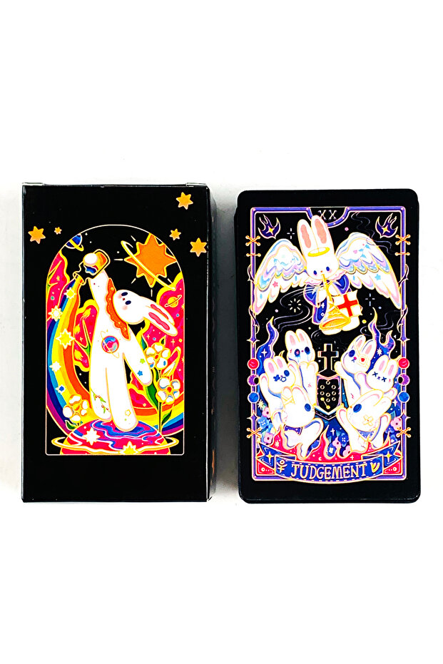 MULTI New Tarot Deck Cute Cartoon Cards Game Great For Beginners, Meditation & Party Games,Halloween