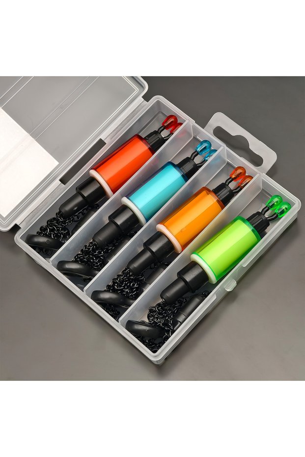 FCP-744 4pcs Carp Fishing Swingers Set with Storage Box, Deal for Christmas & Thanksgiving Fishing A
