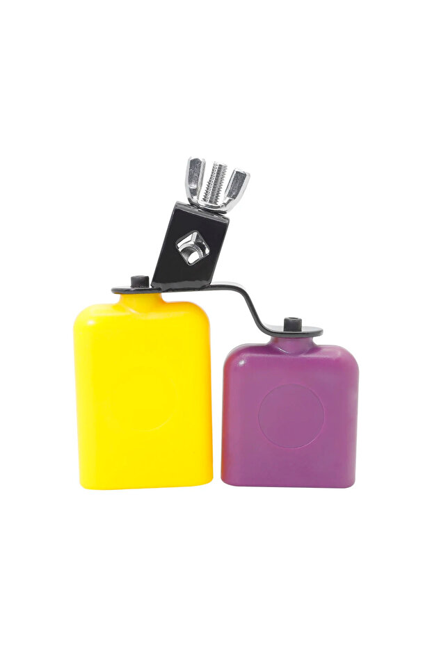 Cowbell IRIN Cowbell Yellow Purple High Low Sound Knocker Drum Latin Music Double Sambago Bell Percu