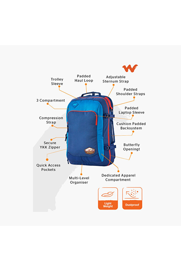 حقيبة ظهر متينة بأحزمة كتف قابلة للتعديل - 21 × 33 × 48 سم - 5