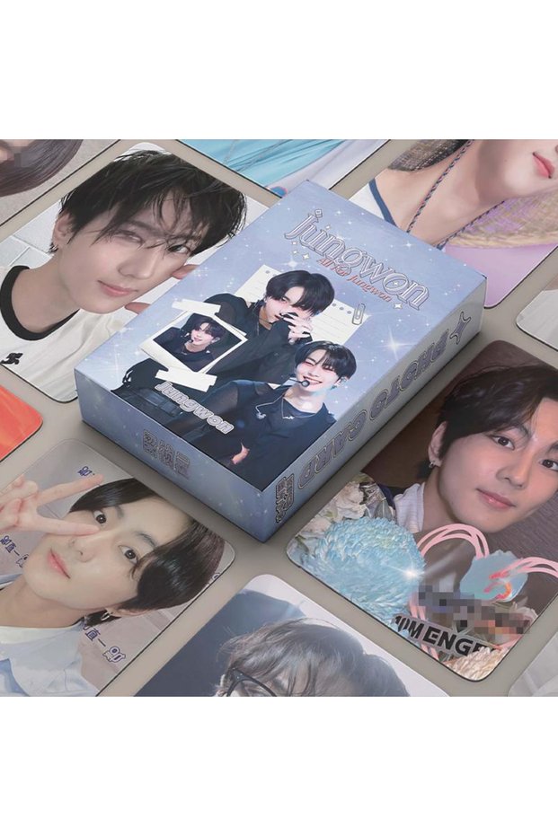 Random Cover 50PCS Yang Jungwon Holographic Photo Cards Set - Korean Idol Collectible LOMO Cards Fan