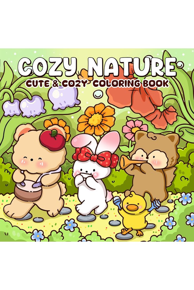 MULTI COZY NATURE Bold-easy Patterns Coloring Book for Adults Cute Drawing Book Perfect Gift for Par