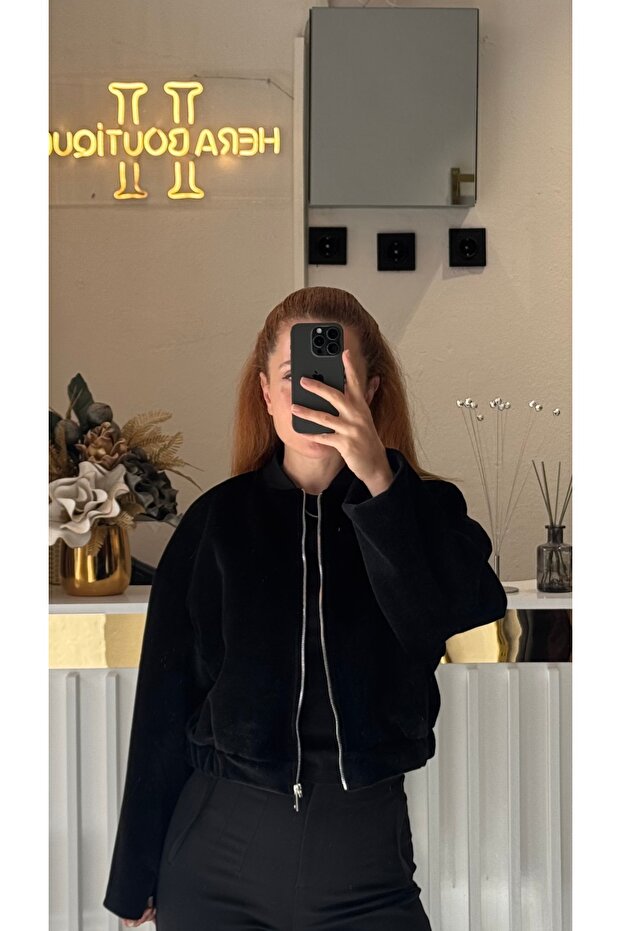 Bomber kaşe ceket - 4