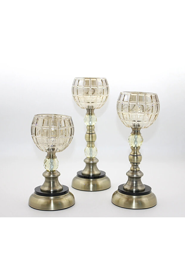 Glass 3 Candlestick - 1