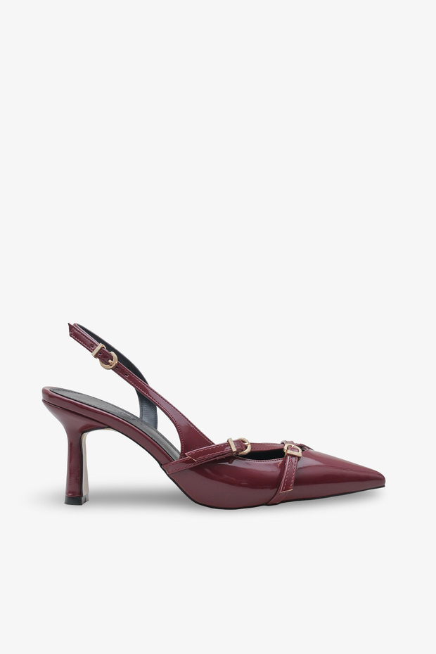 Recca Women's High Heel Shoes - Burgundy Patent Leather