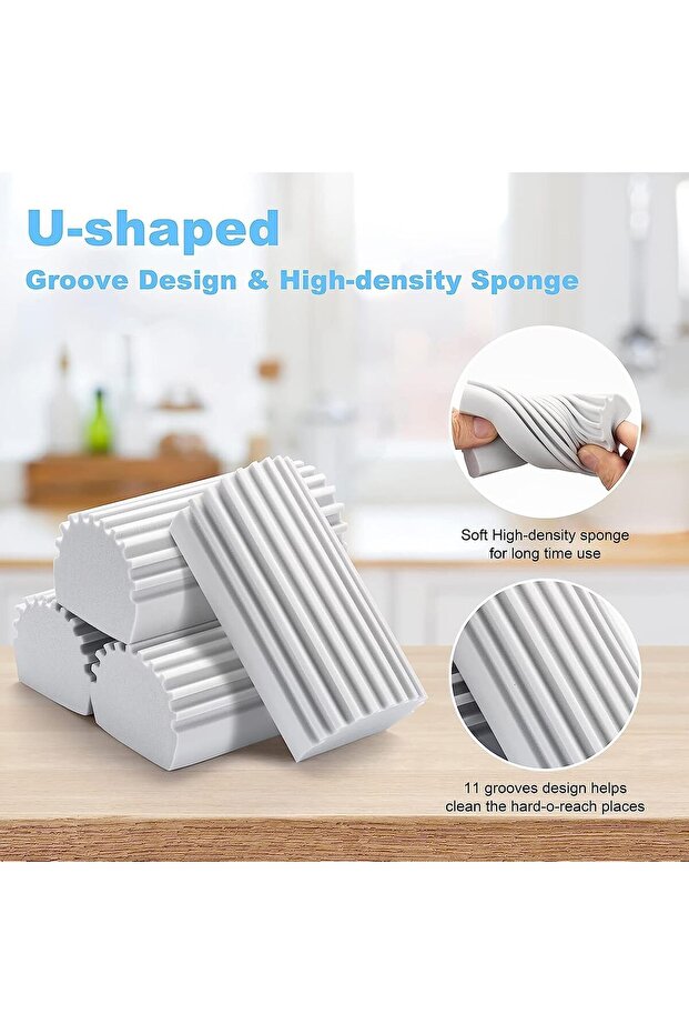 2 pcs Damp Clean Sponge Duster (Grey) - 2