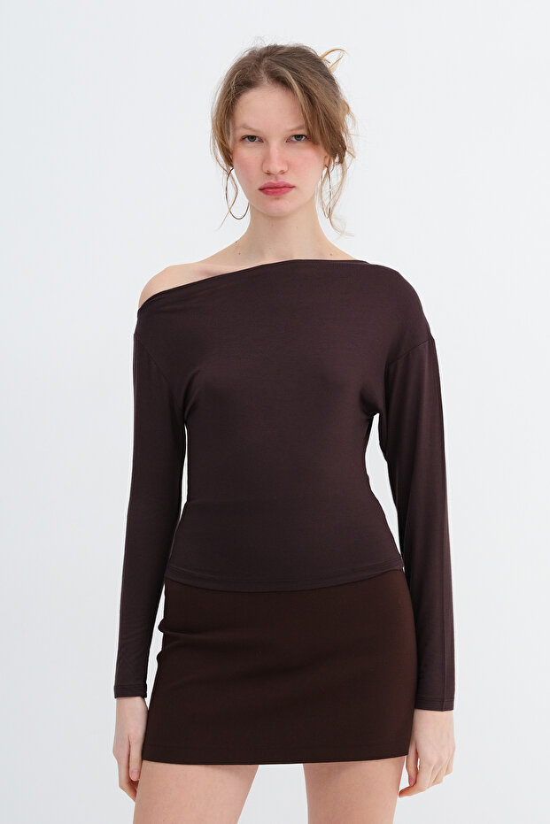 Kayık Yaka Basic Bluz B1873 - 2