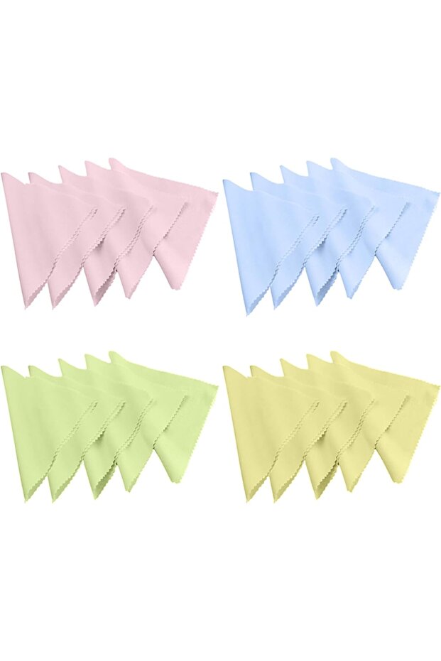 20PACK Microfiber Cleaning Cloths for Glasses & Screens (15x18cm) - Colorful