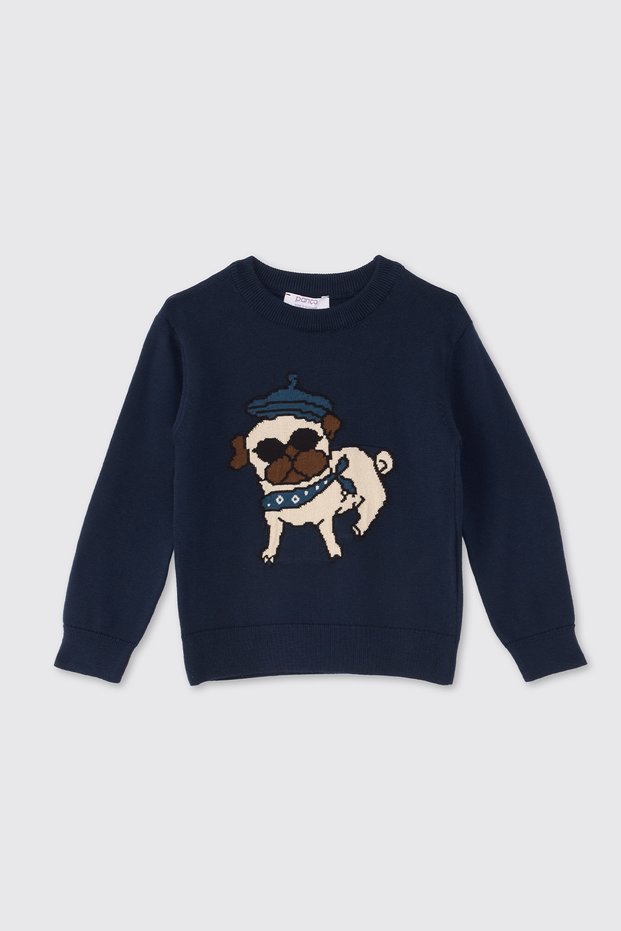Baby Boy Lacviert Knitwear Sweater