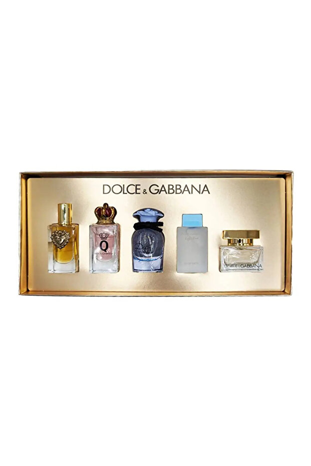 Dolce & Gabbana For Women Mini Set 4X5ml (Devotion Eau De Parfum + Q Eau De Parfum + Blue Jasmine Ea