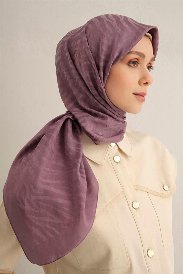 وشاح أنيق بنمط أرجواني، إكسسوار نسائي