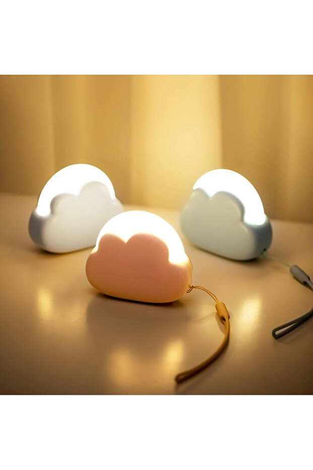 Valensole Cloud Kids Night Light, 2-color Dimmable USB Rechargeable (White)