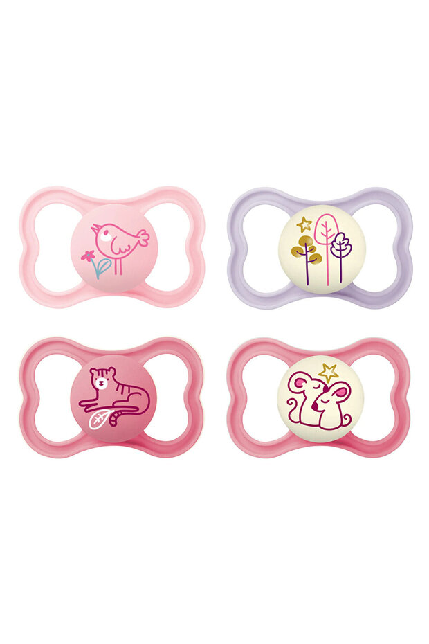 Air Day & Night Silicone Pacifier 6-16 Months, Set of 4, Glow in the Dark