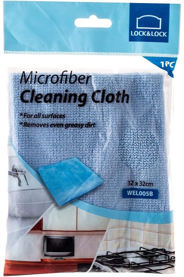 Microfiber Cleaning Cloth 32 x 32cm Blue HWEL005B
