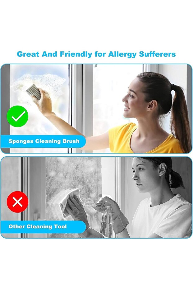 2 pcs Damp Clean Sponge Duster (Grey) - 4