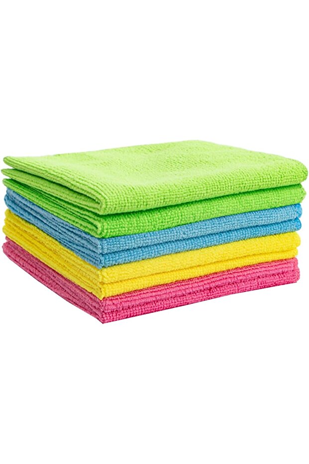 8-Pack Microfiber Cleaning Cloths (30x30 cm) - Super Absorbent, Reusable, Lint-Free