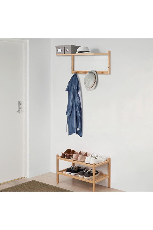 ayakkabılık, bambu, 60 cm - 1