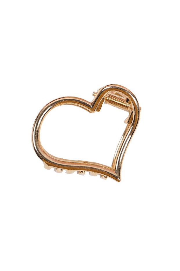 Women's New Trend Metal Small Size Hair Clip Heart Shaped 4 cm
