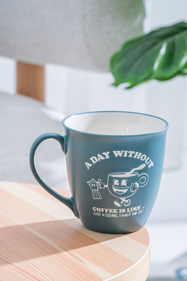 Ruby Porselen Kupa Mavi - 600 ml - 2