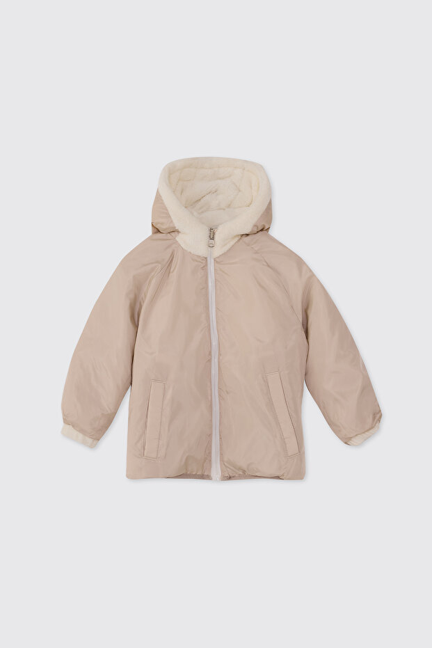 Kız Bebek Ekru Mont - 3