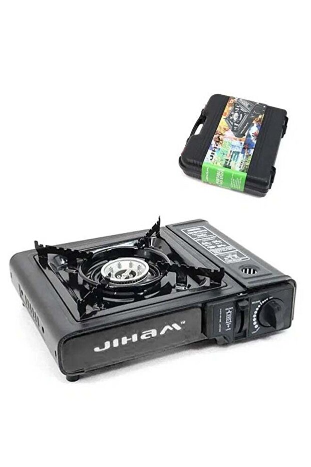 Portable Gas Stove Single Burner with Carrying Case - Stainless Steel, Electronic Ignition - B