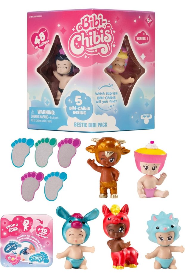 Bibi-Chibis Besties Pack - 5 Collectible Baby Figurines (5+ Years)
