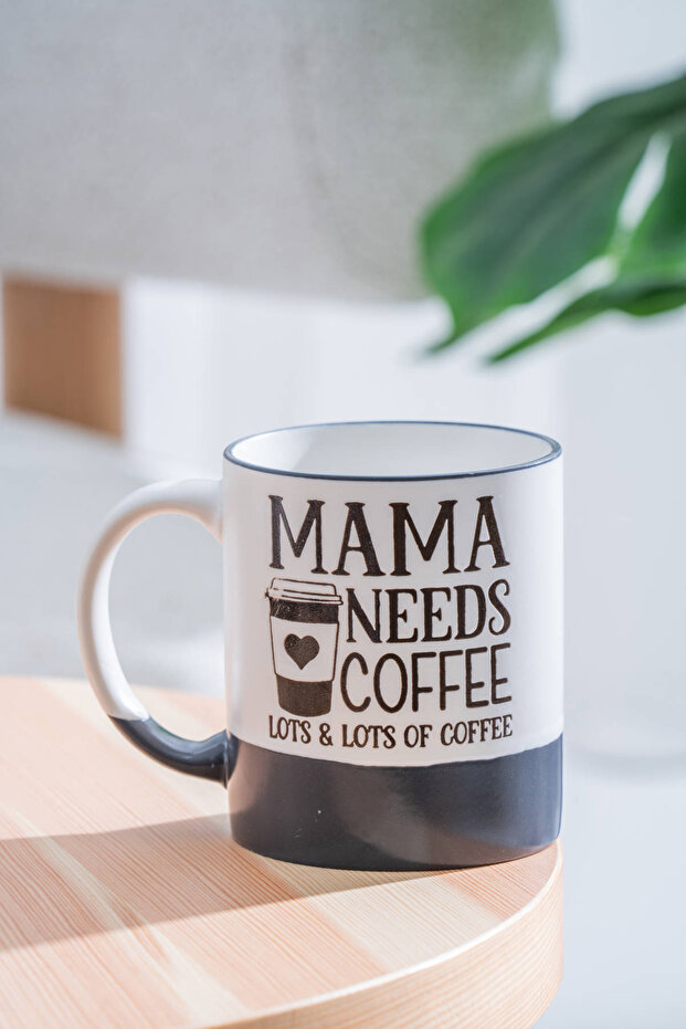 Ruby Porselen Kupa Gri - 320 ml - 2