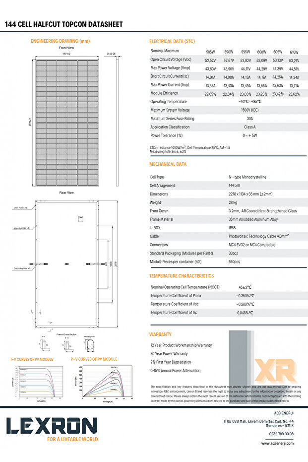 610W Half-Cut TOPCON 16BB Güneş Paneli - 2