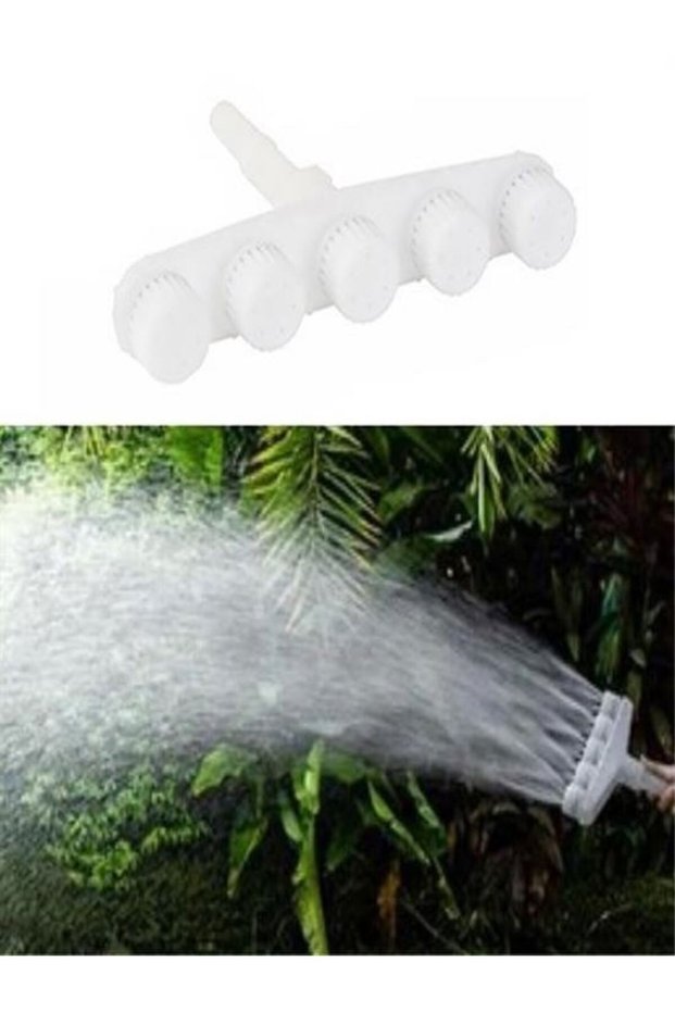 5-Head Landscape Garden Field Lawn Irrigation Nozzle High Pressure Water Sprayer Hose Attachment 1 Piece