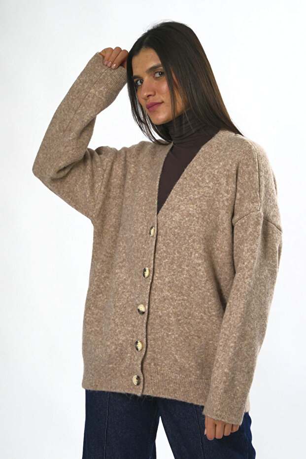 Kadın Oversize Triko Hırka - 3