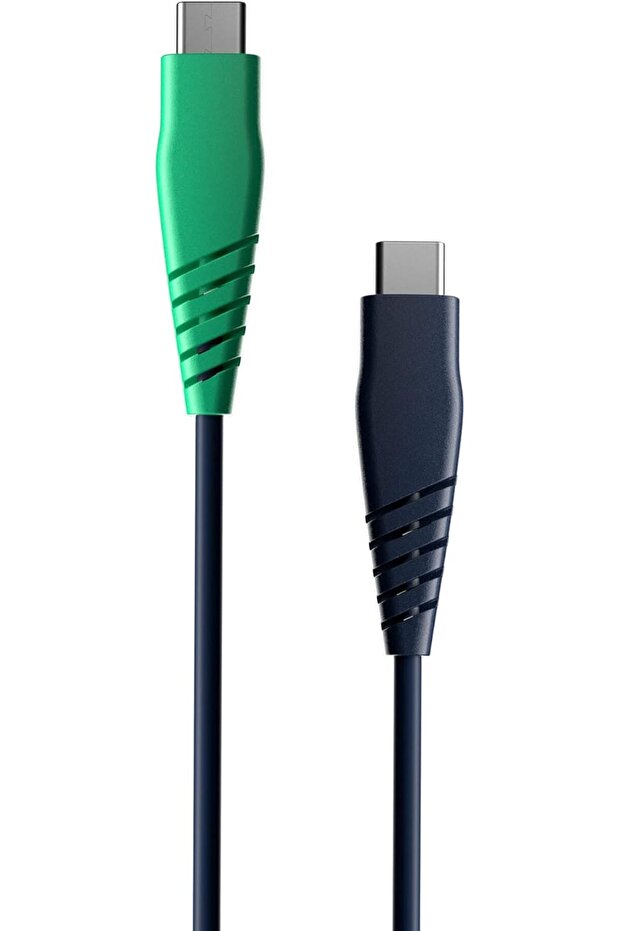 Line USB-C Charger Cable, 60W USB-C to USB-C, 4ft - Blue/Green